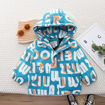 Uued lapsed talvesoojad ülerõivad lastele multifilmid paksud kamuflaažijoped Beebipoisid puuvillased riided väikelaste imikute kapuutsid Mantlid