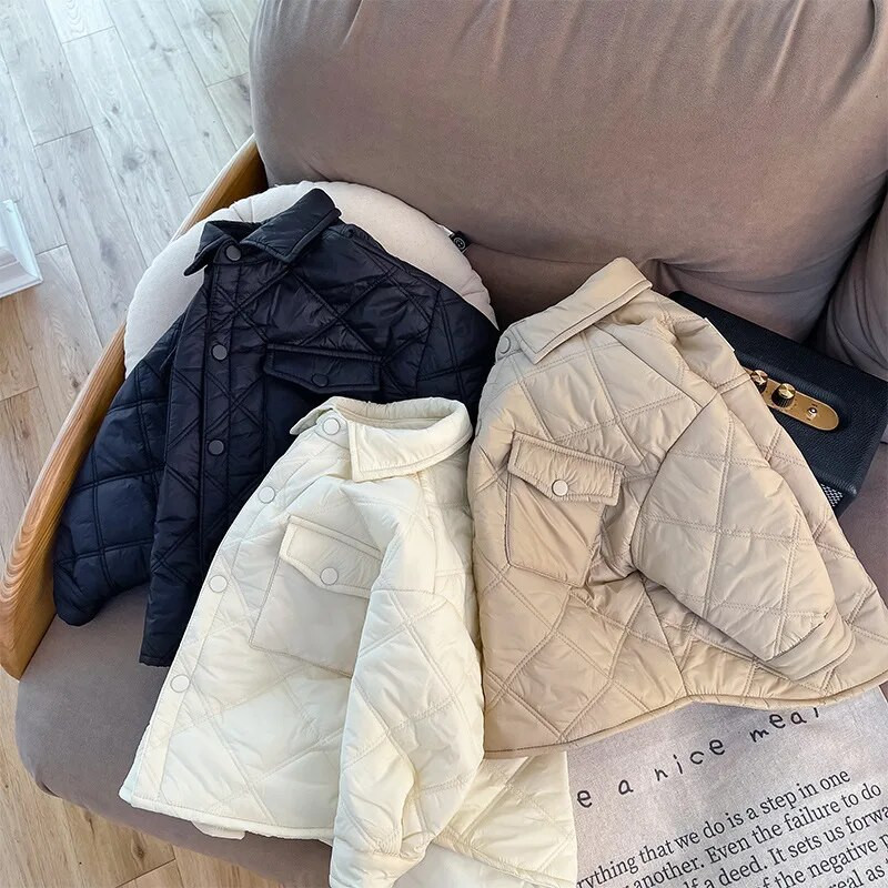 MILANCEL Winter Boys Jacket Turn Down Collar Boys Parkas Thicken Jacket