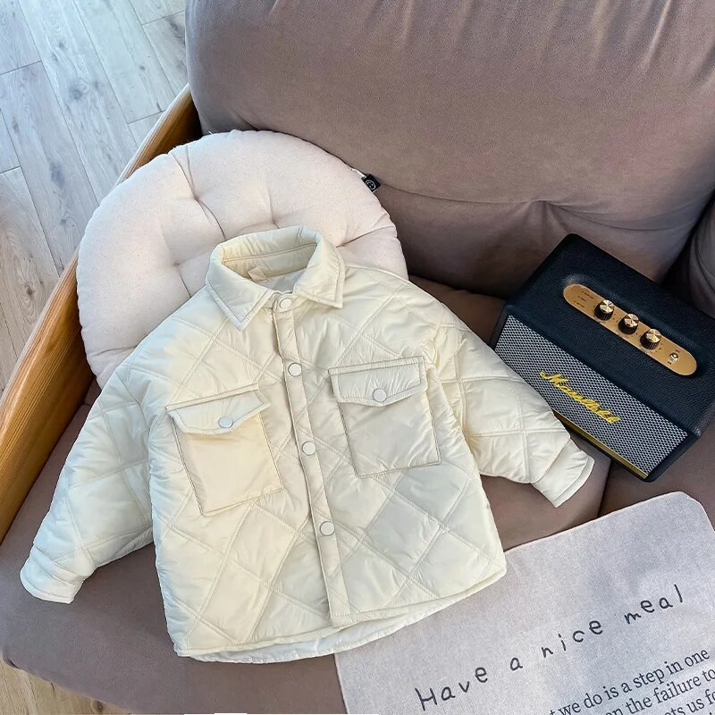 MILANCEL Winter Boys Jacket Turn Down Collar Boys Parkas Thicken Jacket