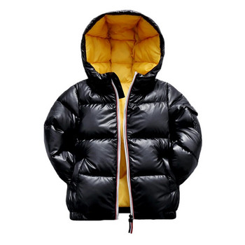 Χειμερινό μπουφάν για αγόρια Χοντρό παιδικό παλτό ζεστό φως κάτω Παιδικό κοστούμι με φερμουάρ με κουκούλα για 2-10 χρόνια