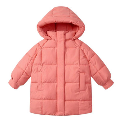 Žieminis kūdikių berniukų striukė paltas storas vaikiškas šiltas lengvas pūkinis paltas vaikams su užtrauktuku gobtuvu, viršutinių drabužių kostiumas 2-10 metų