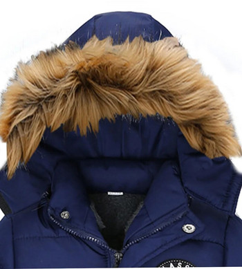 New Thickening Χειμερινός ζεστός γιακάς γούνας με κουκούλα Παιδικά αγόρια κορίτσια μπουφάν Παιδικά εξωτερικά ρούχα αντιανεμικά Βρεφικά αγόρια κορίτσια παλτό 2-6 ετών