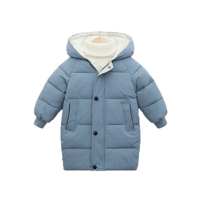 Talvised lapsed, pika kapuutsiga ülerõivad, teismelised poisid, tüdrukud, puuvillase polsterdatud parkmantel, suured lapsed, paksud, soojad puuvillased jakid