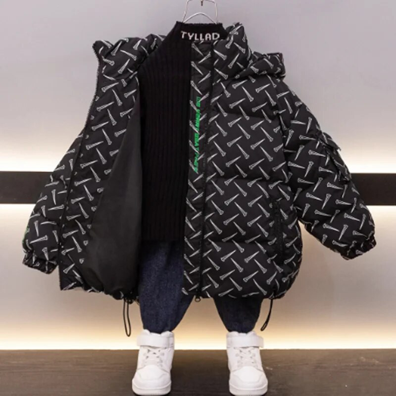 Boys Down Parkas Mantlid Talv 2023 Laste paksud sametjakid Pusad 3–9-aastastele beebidele, soojad ülerõivad lastele õues topid