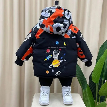 Παιδικό χειμωνιάτικο μπουφάν Parkas Boys Teen Fashion Hooded Jackets Thicken Kids Winter Coat Baby Parka New Kids