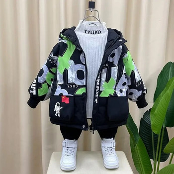 Παιδικό χειμωνιάτικο μπουφάν Parkas Boys Teen Fashion Hooded Jackets Thicken Kids Winter Coat Baby Parka New Kids
