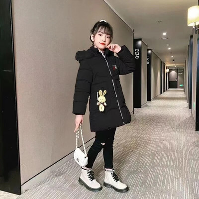 Nova duga pamučna jakna za djevojčice Tinejdžerska zimska odjeća Modna donja gornja odjeća Dječji topli deblji kaput Kaputi otporni na vjetar Trendovi