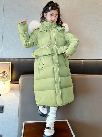 Nova duga pamučna jakna za djevojčice Tinejdžerska zimska odjeća Modna donja gornja odjeća Dječji topli deblji kaput Kaputi otporni na vjetar Trendovi