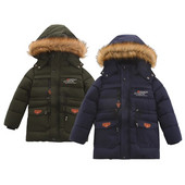 Big Boys Jacket Autumn Winter Plus Velvet Ζεστό Παιδικό Παλτό Μόδα με φερμουάρ Παιδικά Εξωτερικά Ενδύματα 4 6 8 10 12 14 ετών