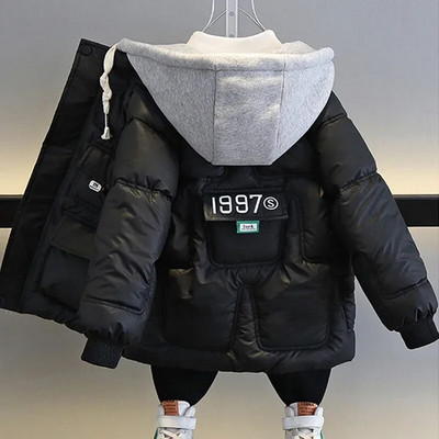 Teismeliste talvepoiste sulejope Hoia soojas Mood Baby Mantel Kapuutsiga Tõmblukuga Poiste ülerõivad Sünnipäevakingitus 3–12-aastastele lastele riided