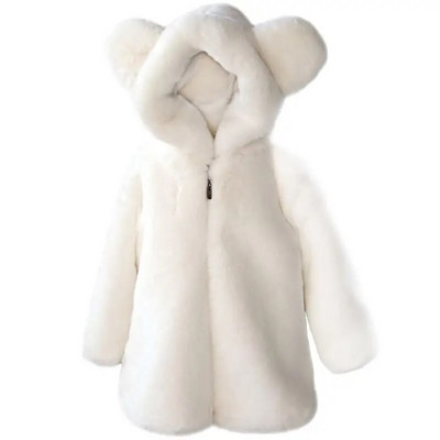 2019. aasta talv, uus beebitüdrukute kunstkarusnahast fliisist jakid lastele, tüdrukutele, paks mantel, armas kõrvaklapp, soojad riided, korralikud lasteriided V39