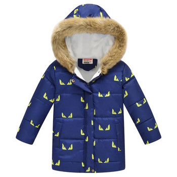 Νέο παιδικό παλτό για αγόρια για κρύο χειμώνα Βρεφικά ζεστά κοστούμια σκι Εξωτερικά ρούχα Παιδικά ρούχα με κουκούλα Snowsuit με επένδυση Jacket Parka