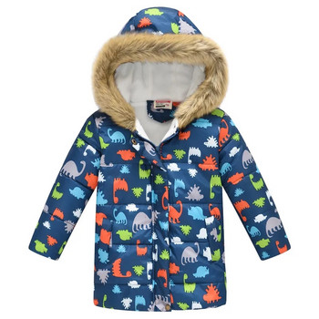 Ново детско яке за момчета Палто за студена зима Бебешки топли ски костюми Връхни дрехи Дрехи Детски снежен костюм с качулка Подплатено яке Парка