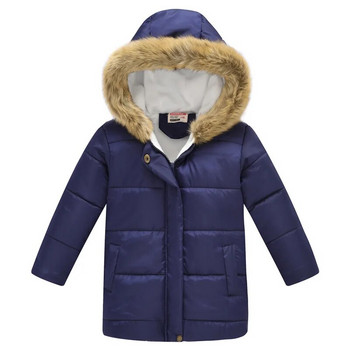 Νέο παιδικό παλτό για αγόρια για κρύο χειμώνα Βρεφικά ζεστά κοστούμια σκι Εξωτερικά ρούχα Παιδικά ρούχα με κουκούλα Snowsuit με επένδυση Jacket Parka
