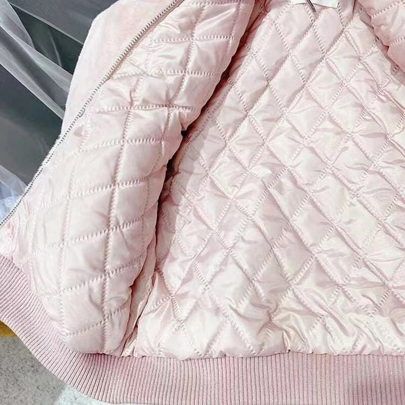 Tihendav talvine beebitüdrukute jope, hoiab soojas vooder Palus karusnahast krae kapuutsiga mantliga lastele, laste välisrõivad