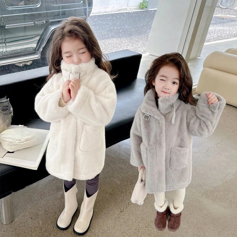 Κοριτσίστικο μακρύ μπουφάν Φθινόπωρο και Χειμώνας Τμήμα 2023 Νέο Παιδικό Ζεστό Γυναικείο Χοντρό Μπουφάν