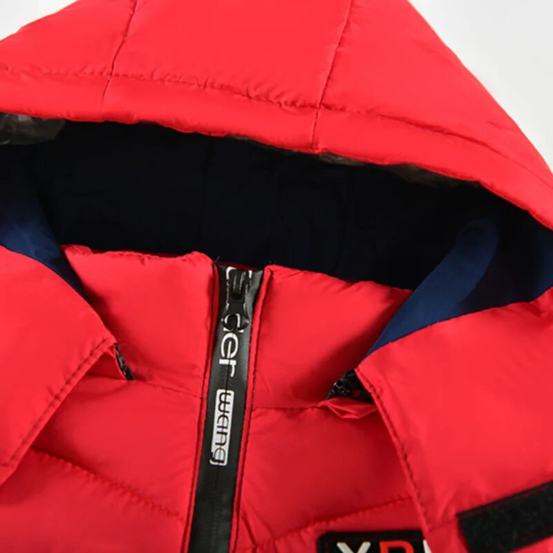 2023 Νέα παιδικά βαμβακερά ενδύματα για αγόρια Παχύ πάνελ παλτό με ψηλό γιακά με κουκούλα μόδας Ευέλικτα εξωτερικά ενδύματα βαμβακερά ρούχα