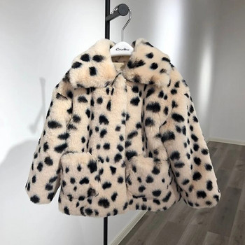 Susy Fashion New Baby Girl Boy Winter Jacket Leopard Faux Fur Thick Infant Toddle Warm Coat Бебешки дрехи Outwear 1-8Y