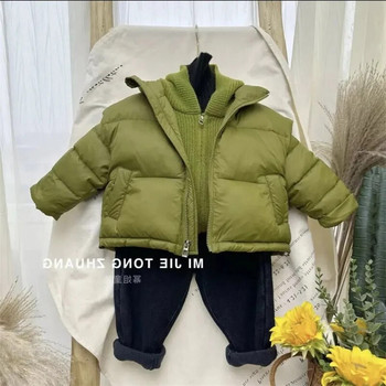 Ново зимно пухено яке за момче от две части, детски дебели палта, детско връхно облекло, зима, есен 2022-W0200