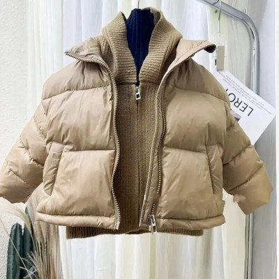 Nauja žieminė pūkinė striukė berniukui, dviejų dalių stori paltai vaikams, viršutiniai drabužiai, žiema, 2022 m. ruduo-W0200