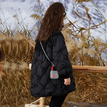 Зимно памучно палто за момичета 2023 Ново модерно памучно палто за момичета Детско зимно облекло Детско памучно палто с пух