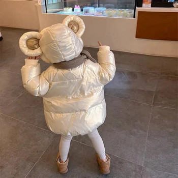 Бебешко момиче Зимно яке Памучни бебешки палта с качулка Топли дебели паркове Детски дрехи 1-8Y TZ903