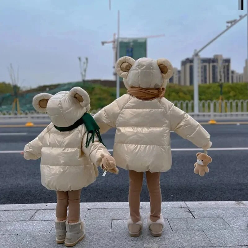 Beebitüdruku talvejope Puuvillane imikute väikelapse kapuutsiga mantlid, soojad paksud parkad Välisrõivad lasteriided 1-8Y TZ903