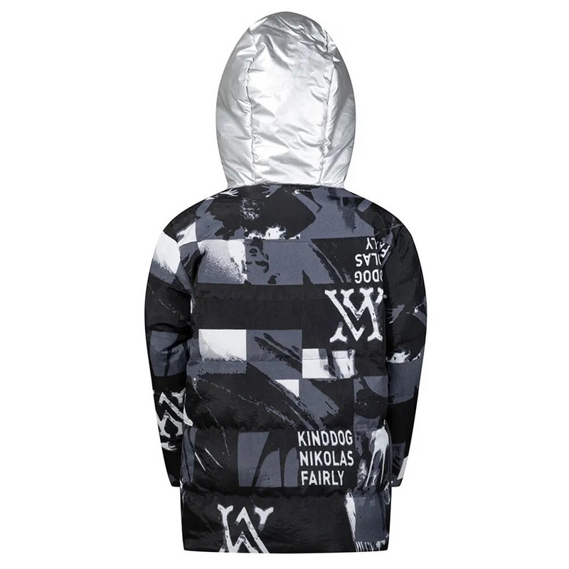 Dječja pamučna jakna s kapuljačom i naočalama Vjetrootporan zimski kaput za dječake Debela topla prošivena pamučna gornja odjeća