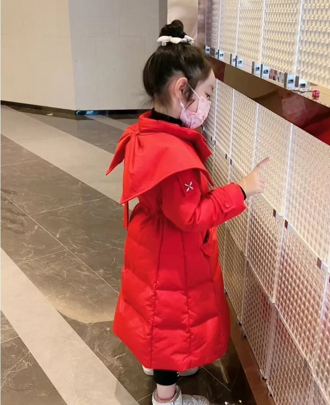 Παιδικά Χειμωνιάτικα Βαμβακερά μπουφάν Παχύ Κοριτσίστικα Ρούχα Παλτό Παιδικά Εξωτερικά Ενδύματα χιονιού με ζεστή κουκούλα TZ996