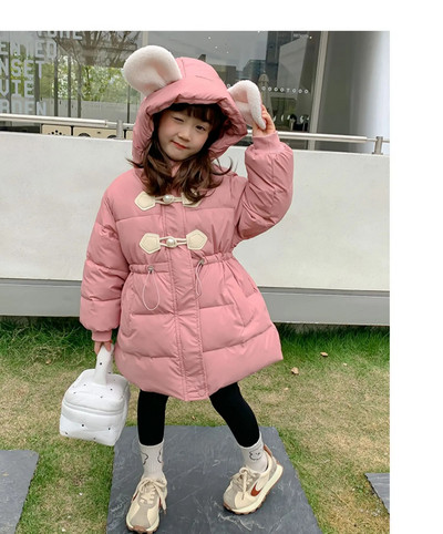 2-12 a Lastele pikad ülerõivad talveriided teismelistele tüdrukutele jakid lastele kapuutsiga mantlid TZ994