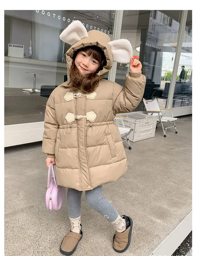 2-12 a Lastele pikad ülerõivad talveriided teismelistele tüdrukutele jakid lastele kapuutsiga mantlid TZ994