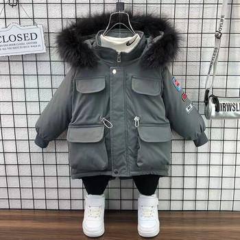 New Boy Winter Down Jacket Baby Πάχους Παιδικά Παλτό Παιδικά Φθινόπωρο Χειμώνας 2023-A024