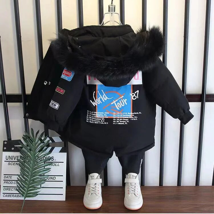 Uus poiste talve sulejope beebi paksusega laste mantlid lastele sügistalv 2023-A024