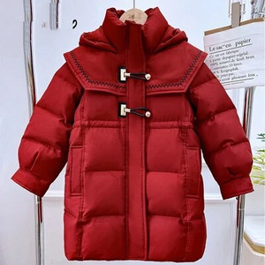 DIMUSI Χειμερινά παιδικά παλτό με επένδυση για κορίτσια Μεσο-μακρύ βαμβακερό ζεστό μπουφάν Παιδική μόδα Windreaker Θερμικά πουπουλένια παλτό Ρούχα 14Y
