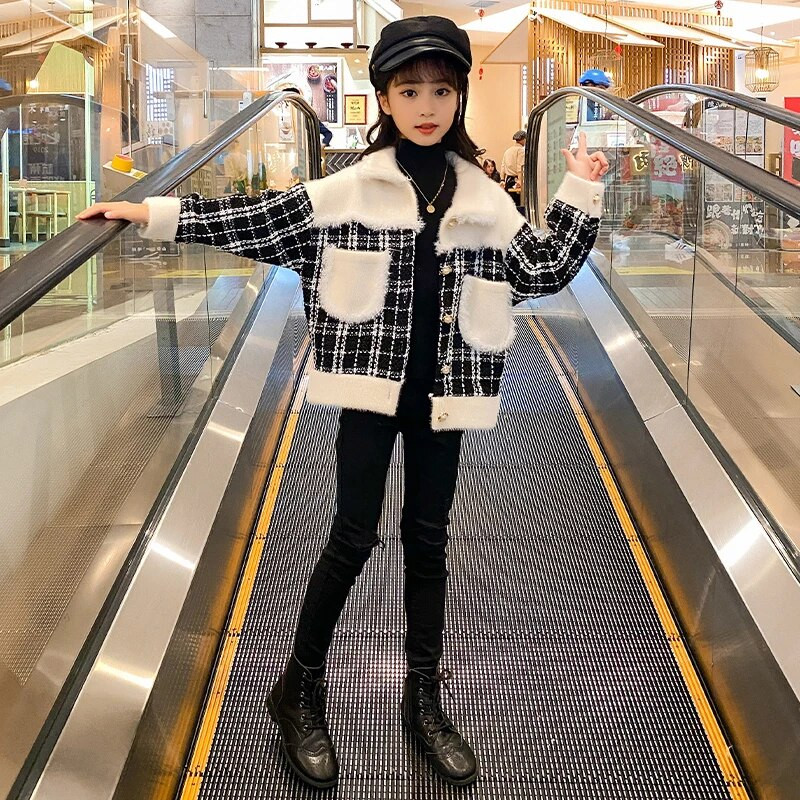 Uued sügisesed lasteriided Korea reväärid Mood Mantel Laste Joped Beebitüdrukud Palus soojad mantlid CH168