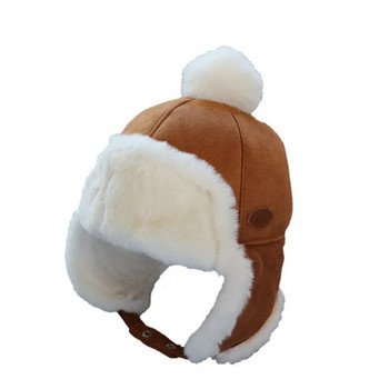 2023 Kids Beanies Χειμερινό μωρό Παιδικό πλεκτό καπέλο για παιδιά κορίτσια Ρωσίδες χοντρά ζεστά καπέλα Ηλικία 2-6 ετών Καπέλο Ushanka