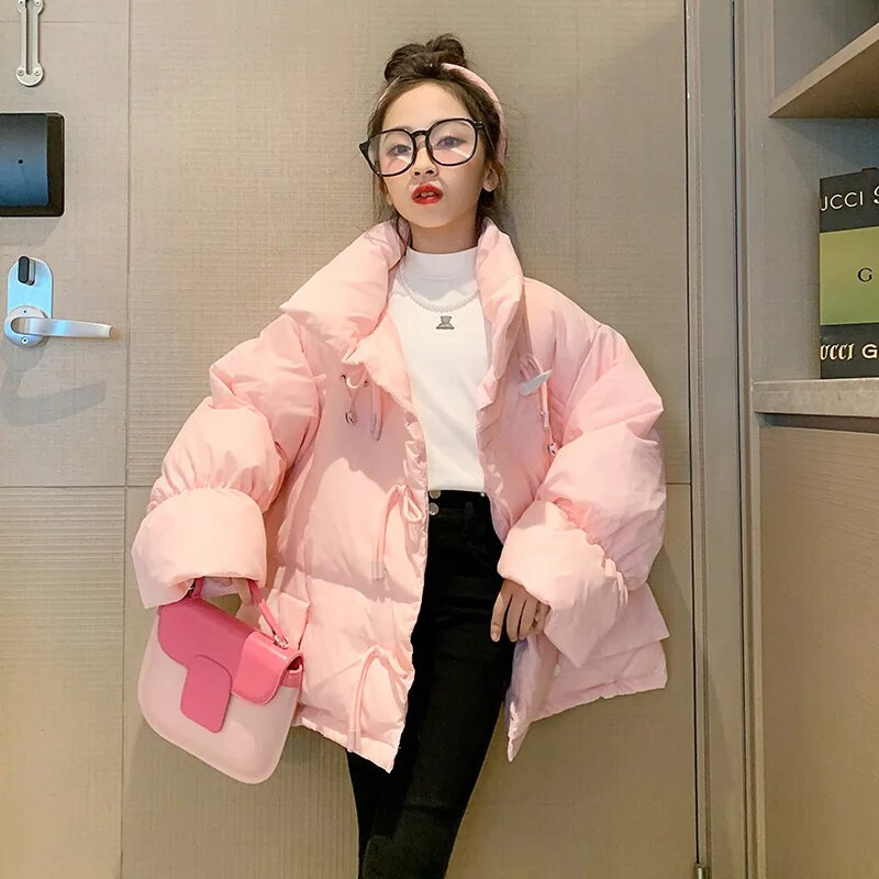 Jakna za djevojčice Pamučna debela zimska dječja široka dječja gornja odjeća Odjeća 5-14 godina Parka za tinejdžerice Snowsuit TZ969