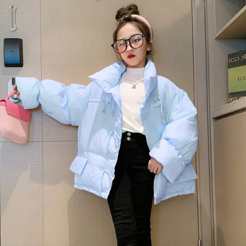 Jakna za djevojčice Pamučna debela zimska dječja široka dječja gornja odjeća Odjeća 5-14 godina Parka za tinejdžerice Snowsuit TZ969