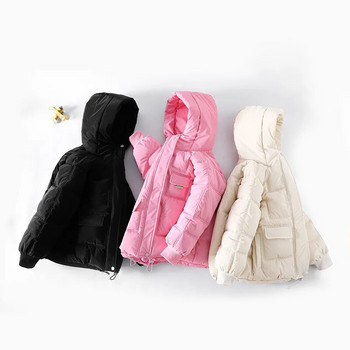 Зимни нови палта за момичета Модни тийнейджърски удебелени топли връхни дрехи Якета Детски дрехи за 3-10 годишни момичета Дълги паркове TZ976