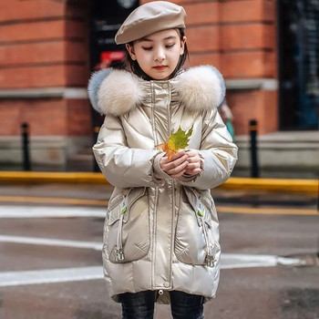 Детски дрехи Памучни палта за момичета 2022 Есен Зима Модни топли якета Удебелени детски тийнейджърски дрехи TZ365