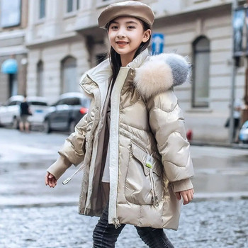 Детски дрехи Памучни палта за момичета 2022 Есен Зима Модни топли якета Удебелени детски тийнейджърски дрехи TZ365