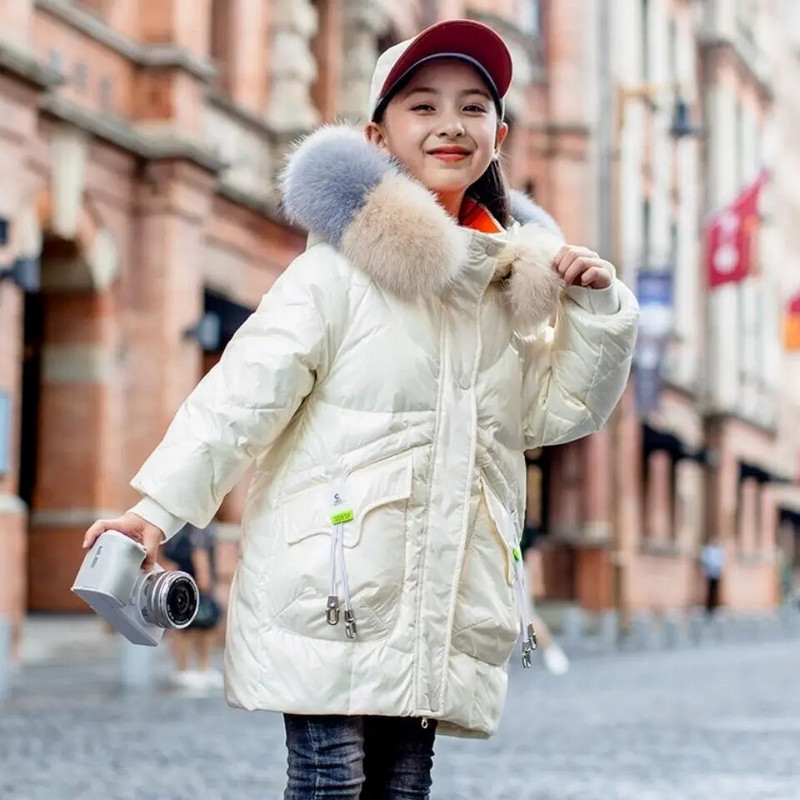 Lasteriided Tüdrukutele Puuvillased mantlid 2022 Sügistalvine Mood Soe jakid Tihendavad laste teismeliste riided TZ365