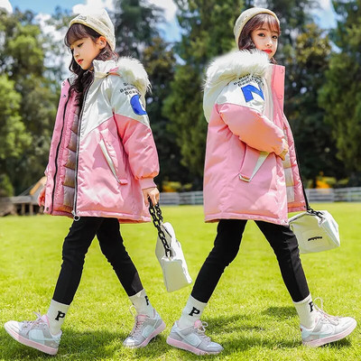 5–12-aastased lapsed, teismelised, puuvillane Parka ülerõivad, riided, lumeülikond, lastemantel, kapuutsiga jakk tüdrukutele, uued riided TZ433