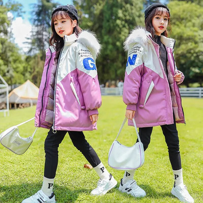 5–12-aastased lapsed, teismelised, puuvillane Parka ülerõivad, riided, lumeülikond, lastemantel, kapuutsiga jakk tüdrukutele, uued riided TZ433