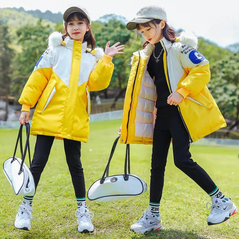 5–12-aastased lapsed, teismelised, puuvillane Parka ülerõivad, riided, lumeülikond, lastemantel, kapuutsiga jakk tüdrukutele, uued riided TZ433