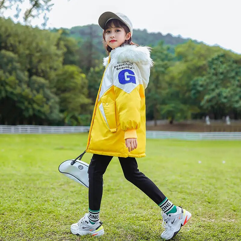 5–12-aastased lapsed, teismelised, puuvillane Parka ülerõivad, riided, lumeülikond, lastemantel, kapuutsiga jakk tüdrukutele, uued riided TZ433