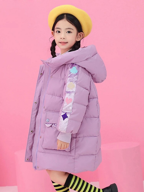 Παιδικό πουπουλένιο παλτό μεσαίου μήκους χειμώνα Νέο μεγάλο εφηβικό Παιδικό παχύ τζάκετ για κορίτσια Φοιτητικό ζεστό παλτό CH212