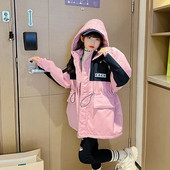 Mergaičių žiemos parkai Paltai paaugliams vaikams šilta striukė Viršutiniai drabužiai mergaičių sniego kostiumai mada vandeniui atsparūs viršutiniai drabužiai vaikiški drabužiai CH141