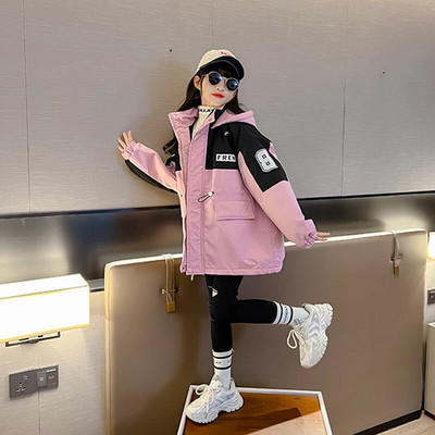 Mergaičių žiemos parkai Paltai paaugliams vaikams šilta striukė Viršutiniai drabužiai mergaičių sniego kostiumai mada vandeniui atsparūs viršutiniai drabužiai vaikiški drabužiai CH141