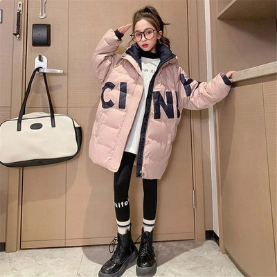 Παιδικά ρούχα για κορίτσια, χειμωνιάτικα παχύρρευστα, ζεστά βαμβακερά ρούχα, καθημερινά παλτό με κουκούλα TZ962